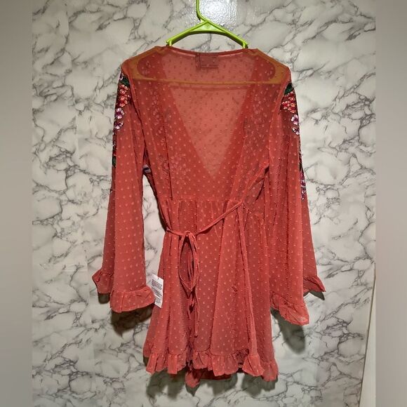 ASOS Floral Embroidered Skater Dress with Bell Sleeves – Sz 8 - Picture 8 of 12